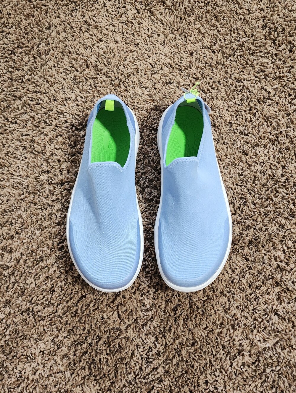 OOFOS OOmg Eezee Women Light Blue Size 10 Recovery Comfy Shoe NWT - Picture 4 of 7